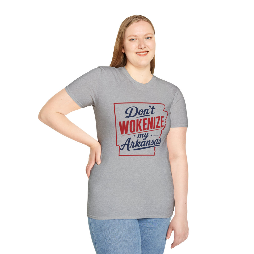 Don't Wokenize My Arkansas T-Shirt — Patriotic State Pride Tee