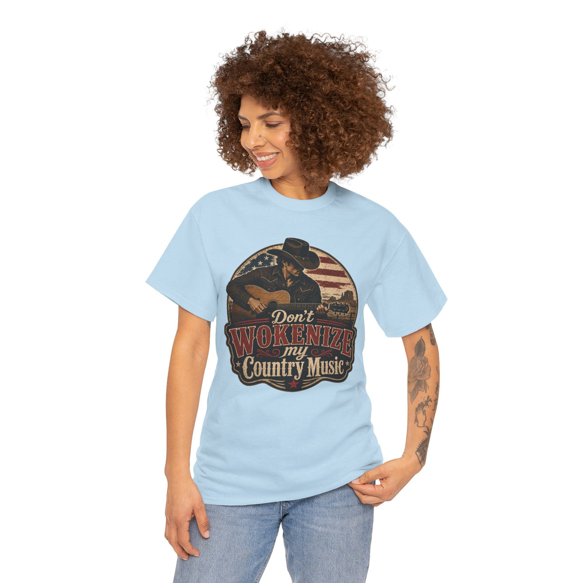 Country Music Tee - "Don't Wokenize My Country Music" Graphic T-Shirt