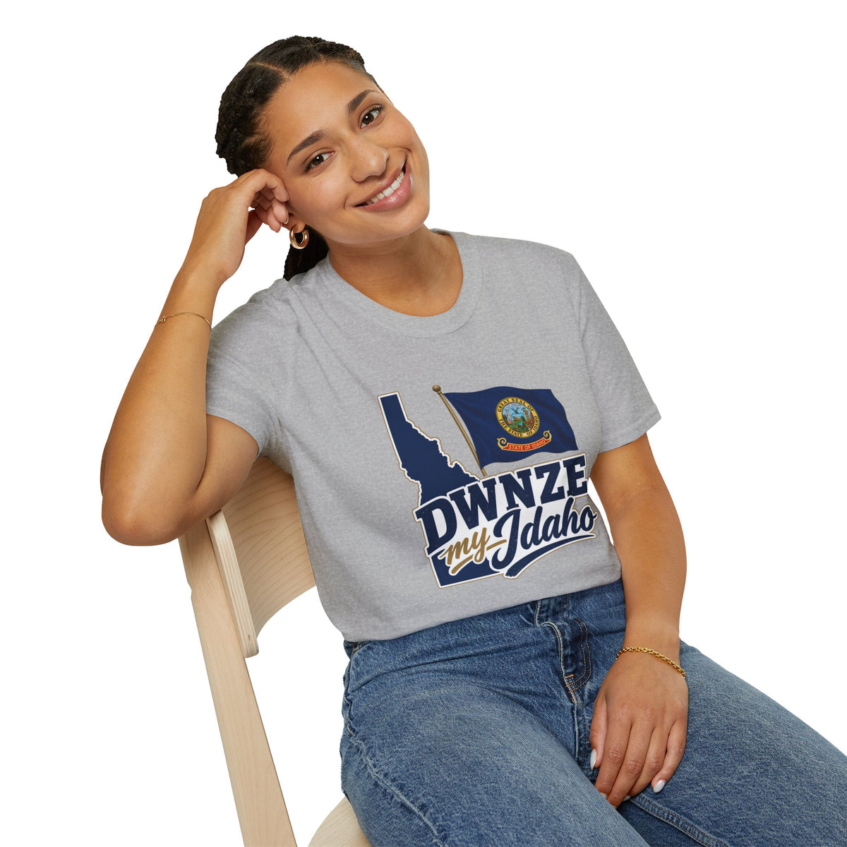 Idaho State Flag T-Shirt — "DWNZE My Idaho" Graphic Tee