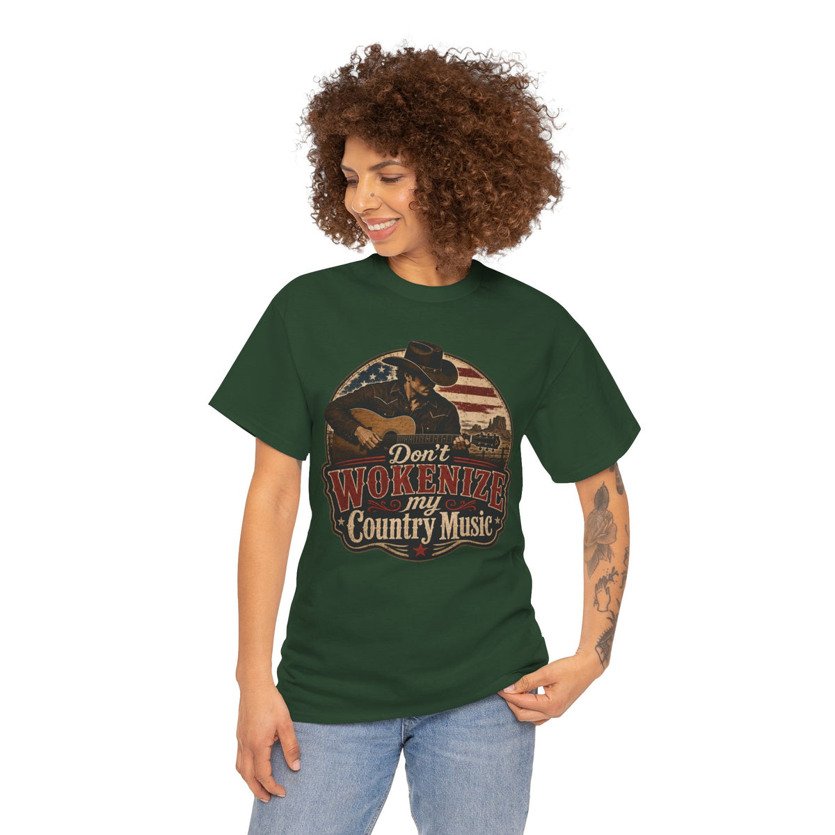 Country Music Tee - "Don't Wokenize My Country Music" Graphic T-Shirt