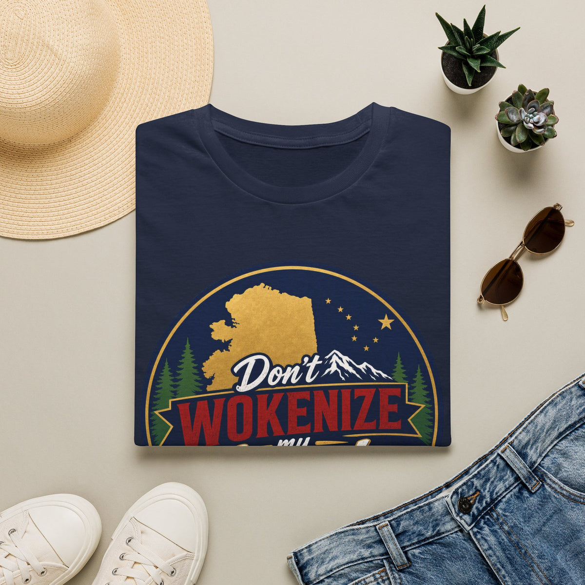 Don't Wokenize Alaska T-Shirt — Vintage Alaska Graphic Tee