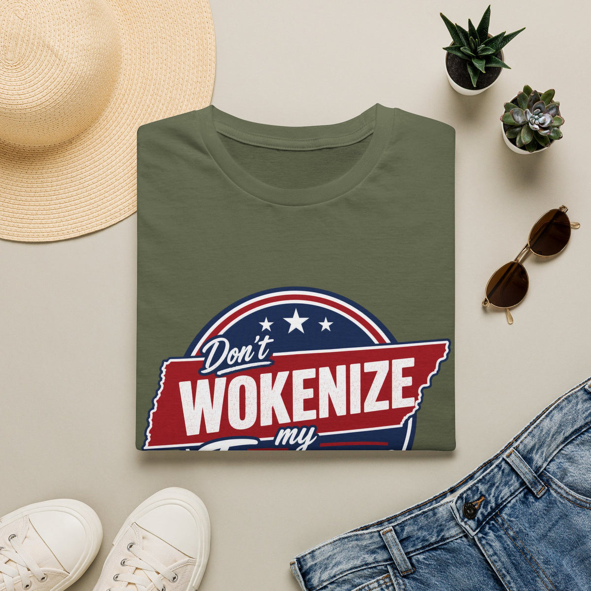 T-Shirt — "Don't Wokenize My Tennessee" Vintage Patriotic Graphic Tee