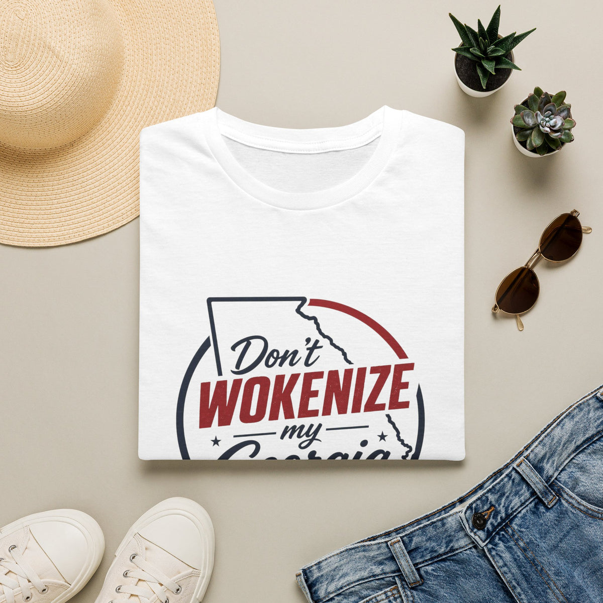 Don't Wokenize My Georgia T-Shirt — Political Statement Tee for Georgia Pride