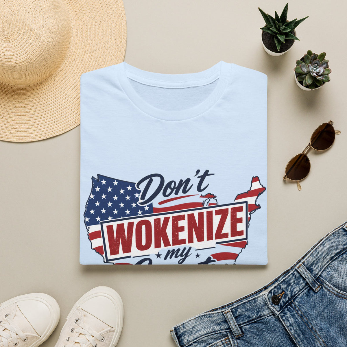 Don't Wokenize My Country T-Shirt – Patriotic USA Graphic Tee