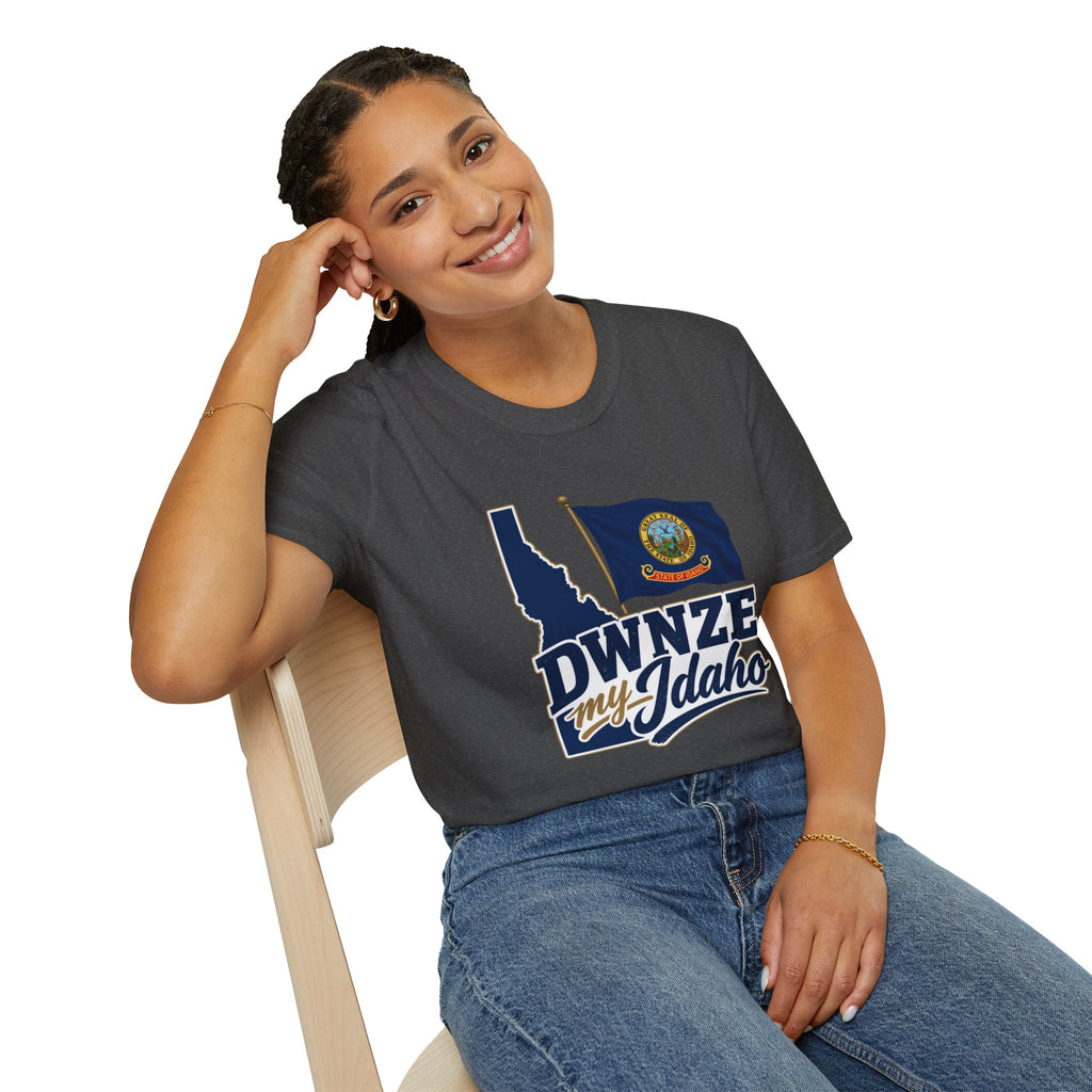 Idaho State Flag T-Shirt — "DWNZE My Idaho" Graphic Tee