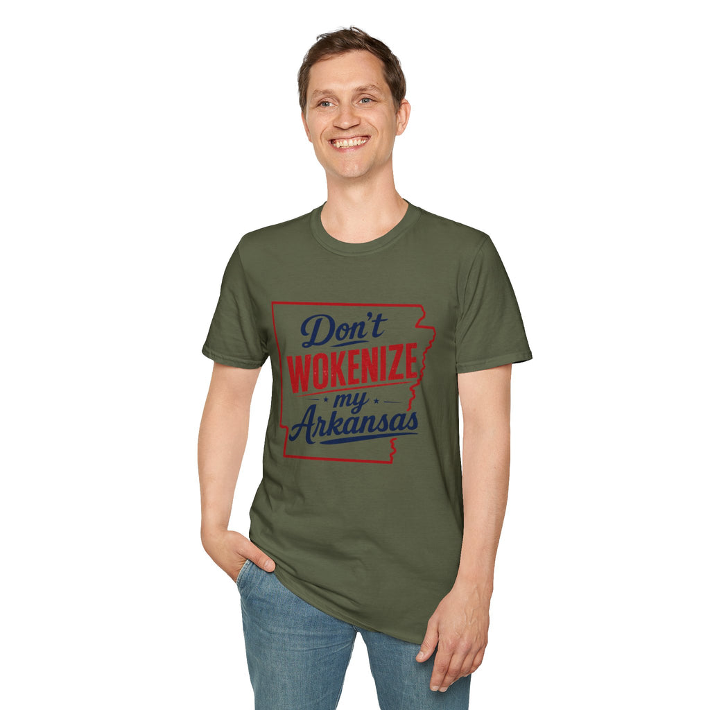 Don't Wokenize My Arkansas T-Shirt — Patriotic State Pride Tee