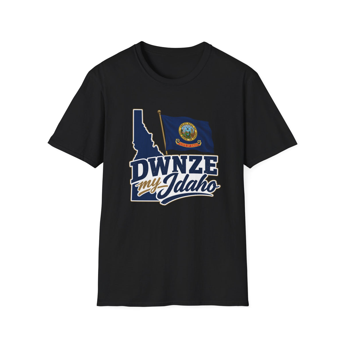 Idaho State Flag T-Shirt — "DWNZE My Idaho" Graphic Tee