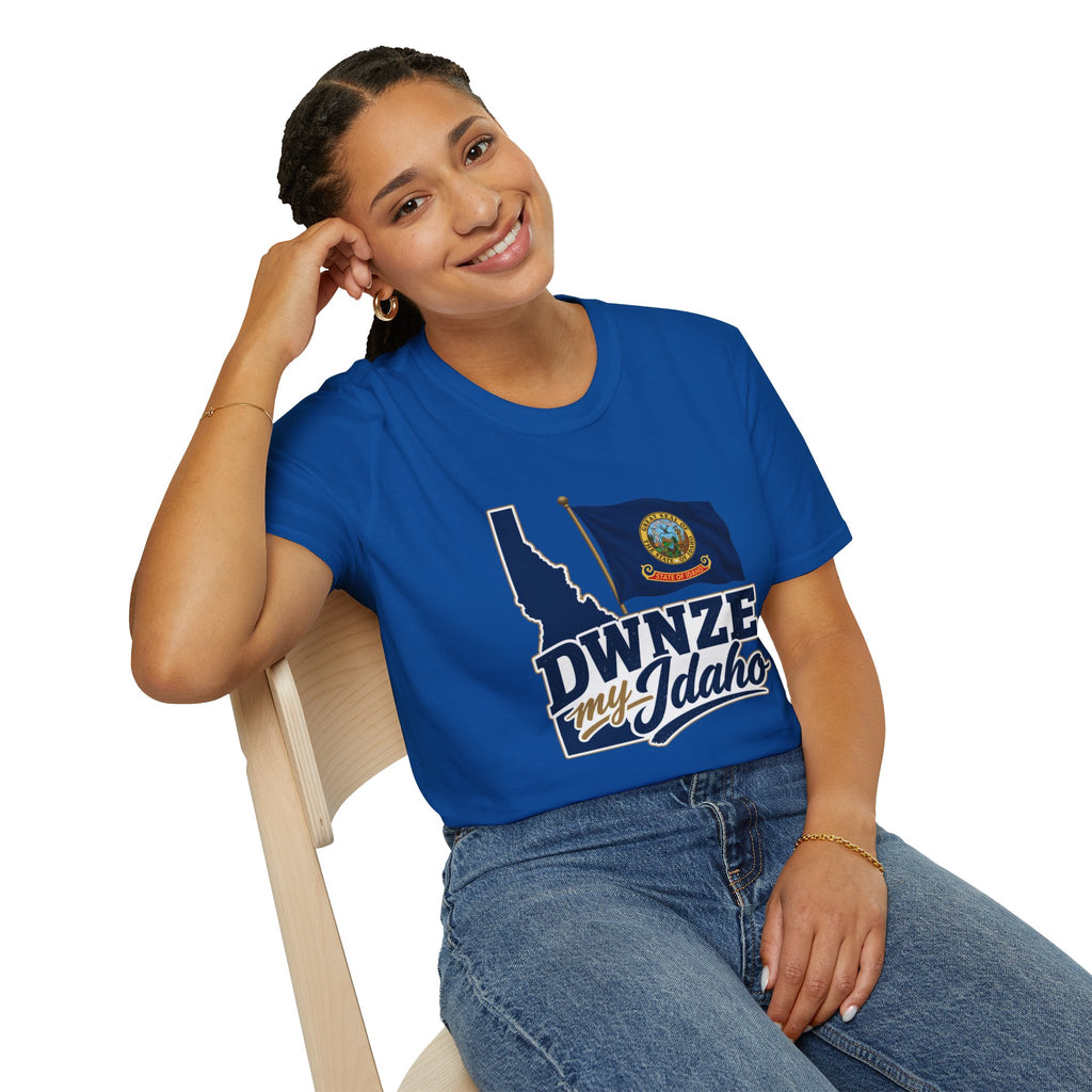 Idaho State Flag T-Shirt — "DWNZE My Idaho" Graphic Tee