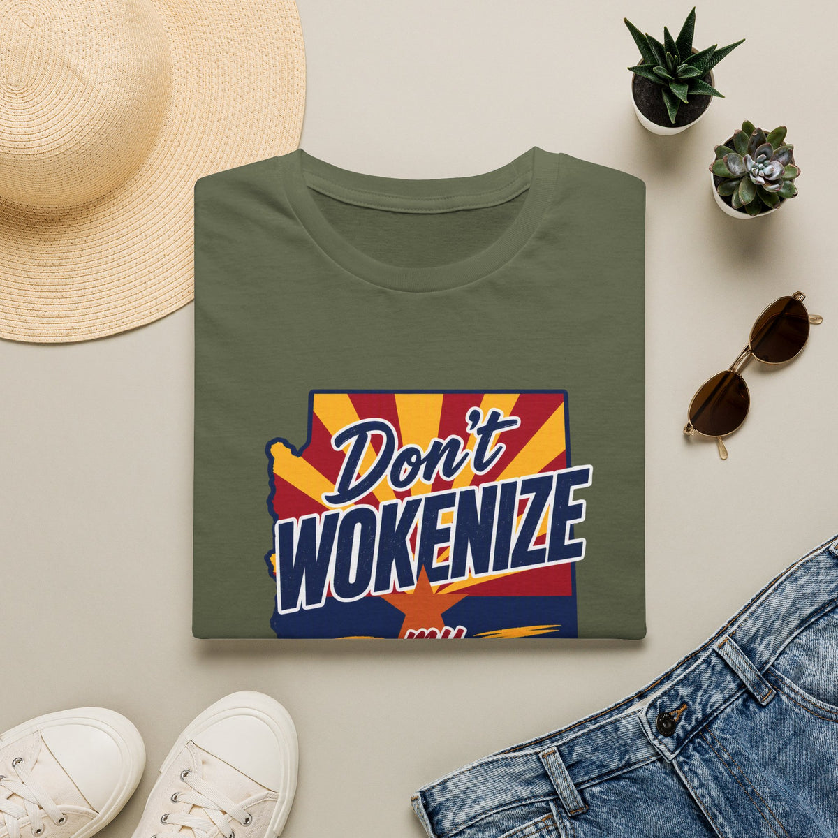 Arizona T-Shirt — "Don't Wokenize My Arizona" Retro State Pride Tee