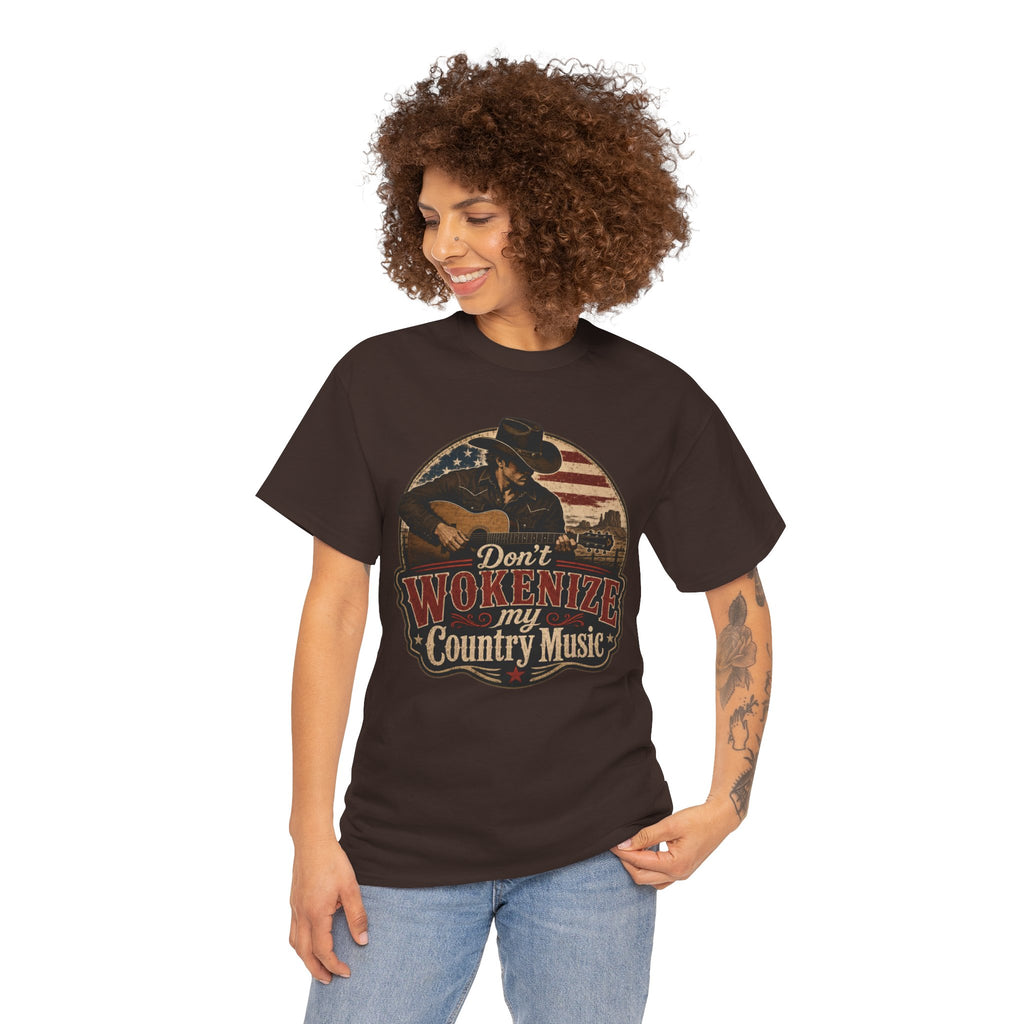 Country Music Tee - "Don't Wokenize My Country Music" Graphic T-Shirt