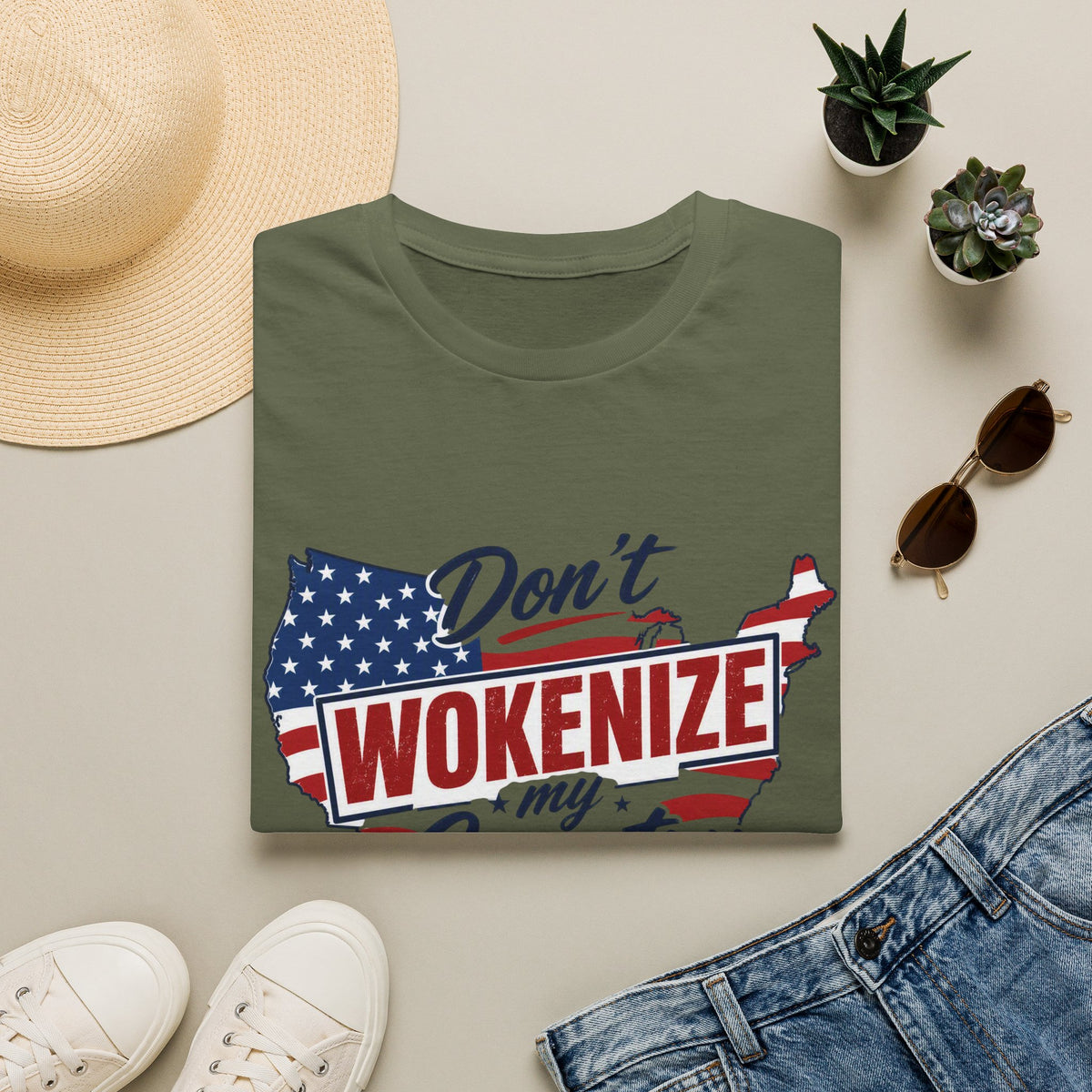 Don't Wokenize My Country T-Shirt – Patriotic USA Graphic Tee