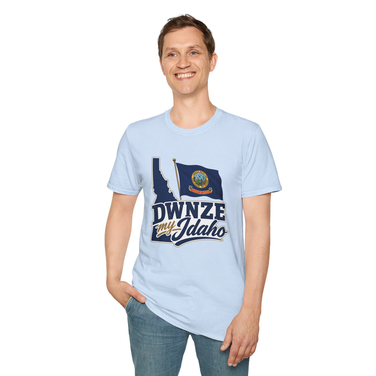 Idaho State Flag T-Shirt — "DWNZE My Idaho" Graphic Tee