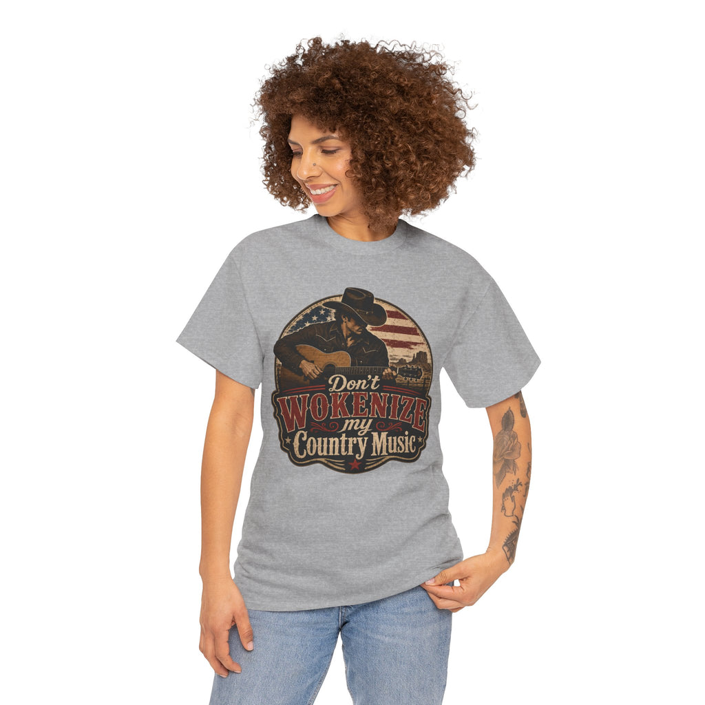 Country Music Tee - "Don't Wokenize My Country Music" Graphic T-Shirt