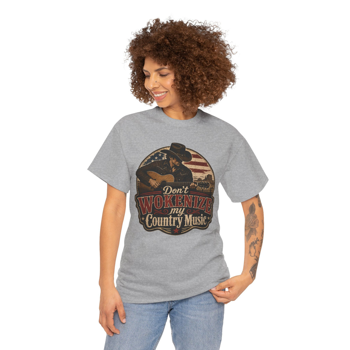 Country Music Tee - "Don't Wokenize My Country Music" Graphic T-Shirt