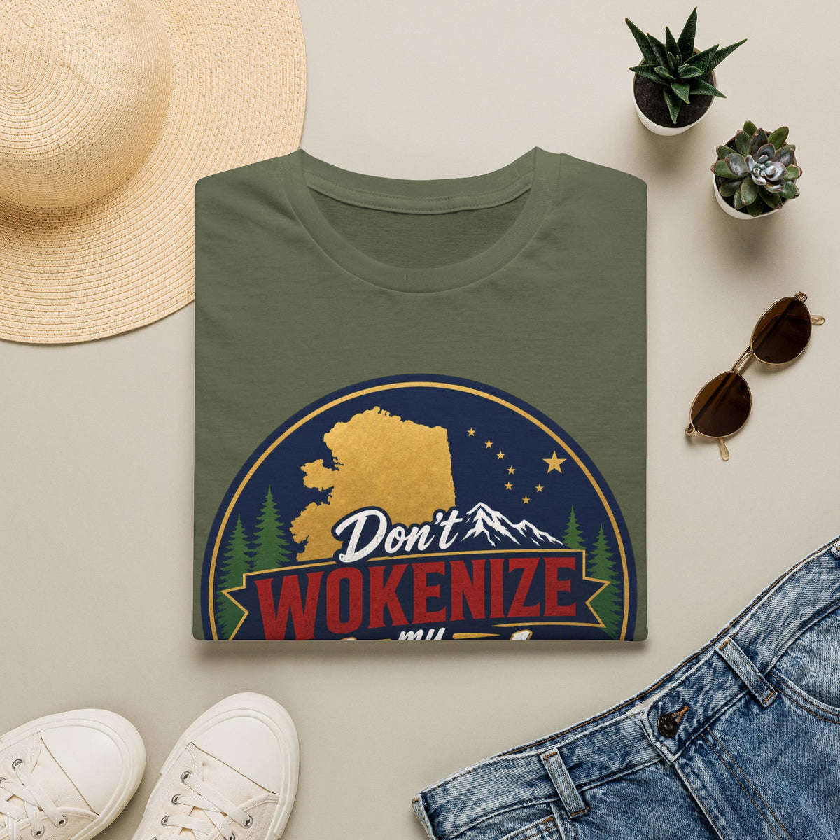 Don't Wokenize Alaska T-Shirt — Vintage Alaska Graphic Tee