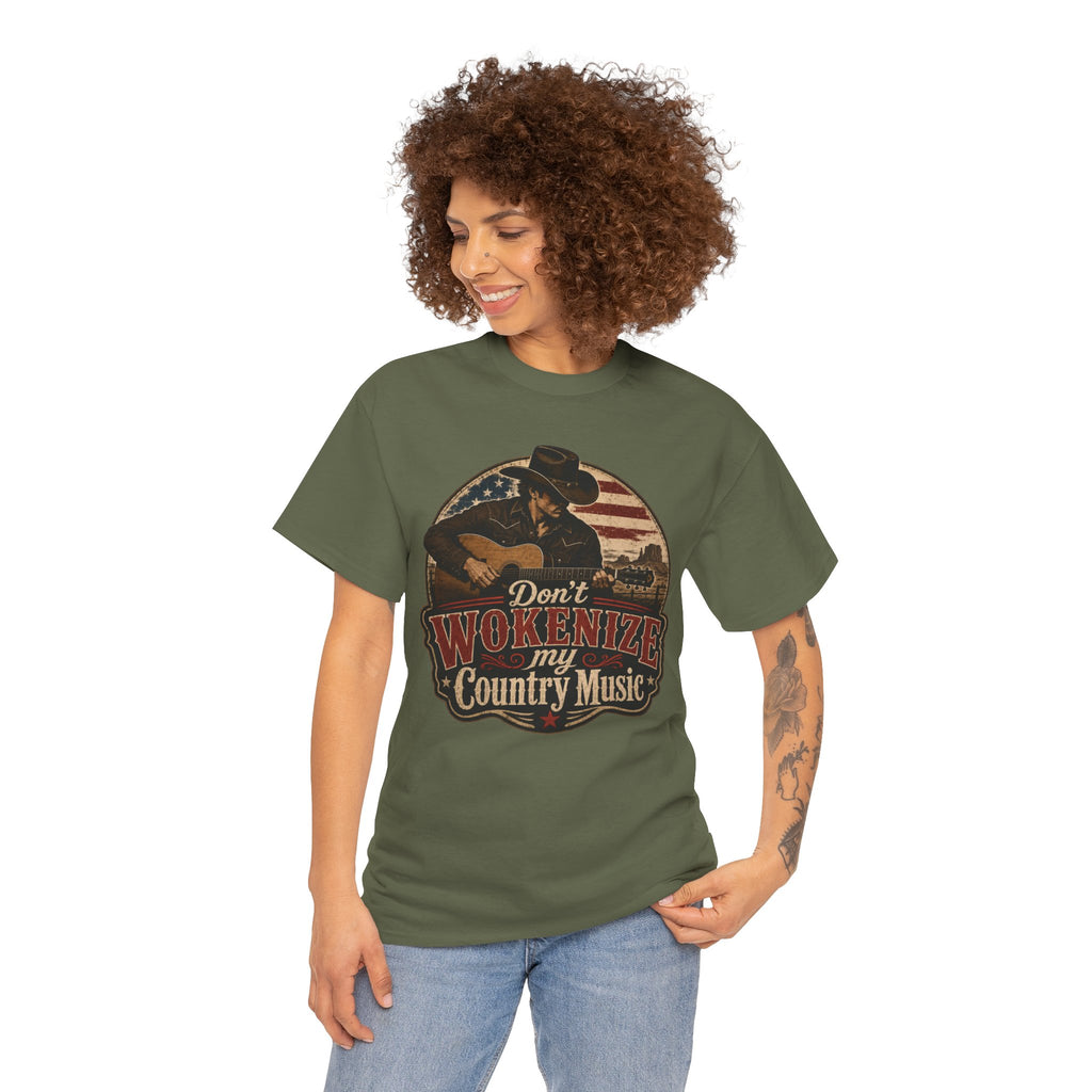 Country Music Tee - "Don't Wokenize My Country Music" Graphic T-Shirt