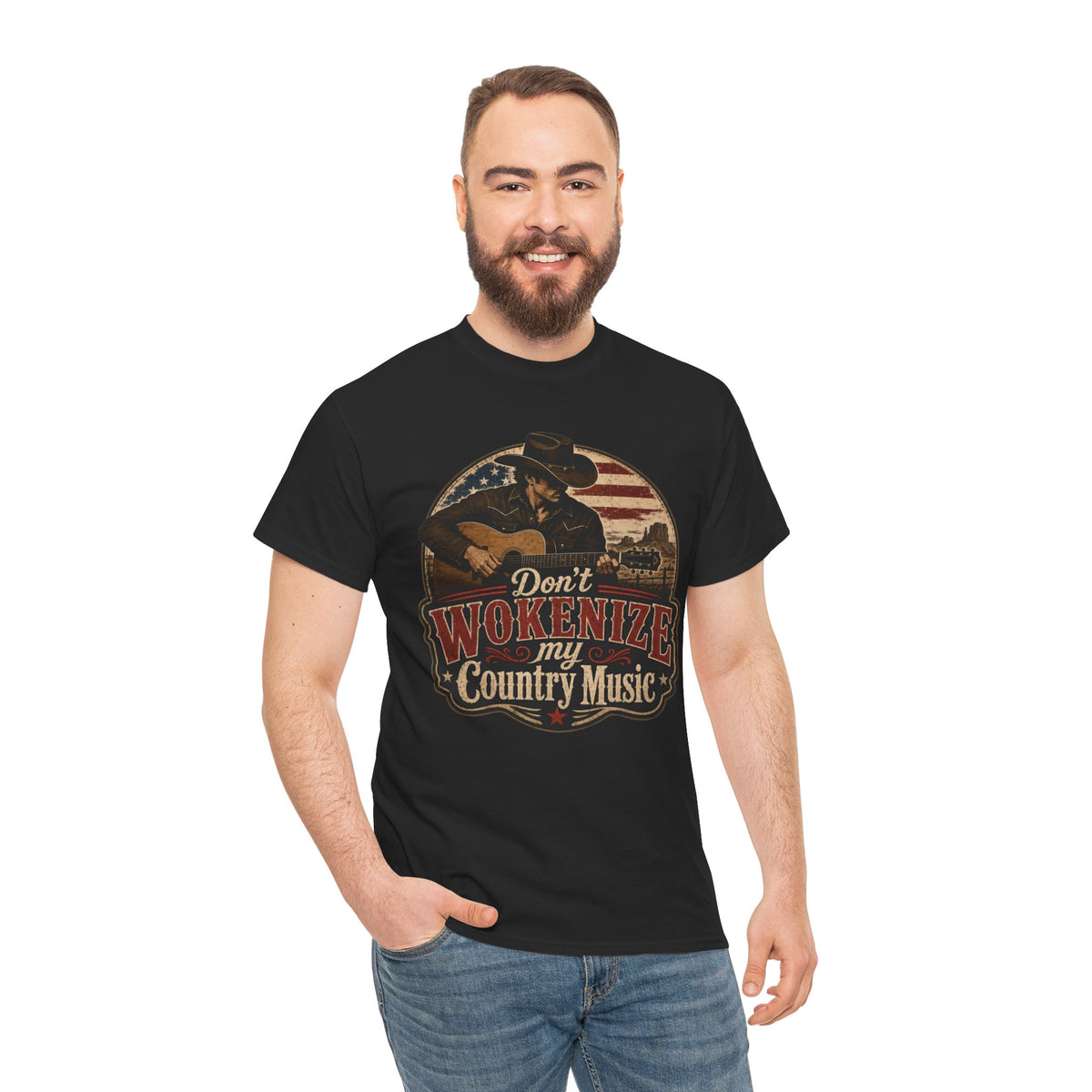 Country Music Tee - "Don't Wokenize My Country Music" Graphic T-Shirt