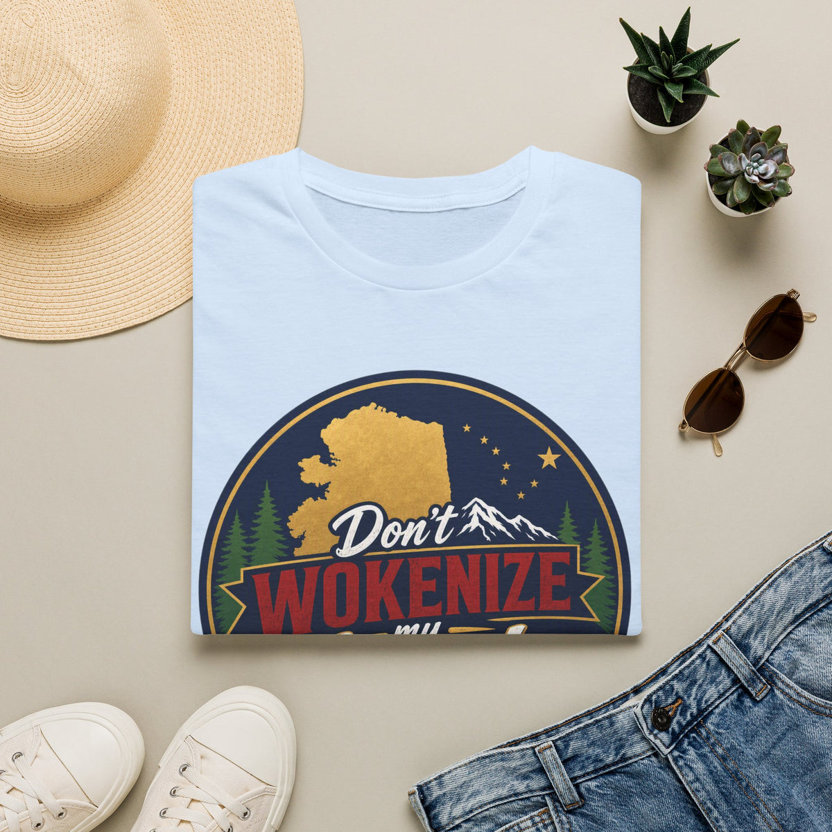 Don't Wokenize Alaska T-Shirt — Vintage Alaska Graphic Tee