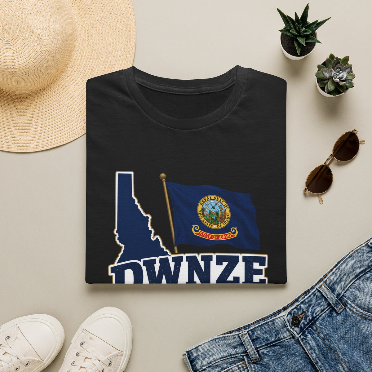 Idaho State Flag T-Shirt — "DWNZE My Idaho" Graphic Tee