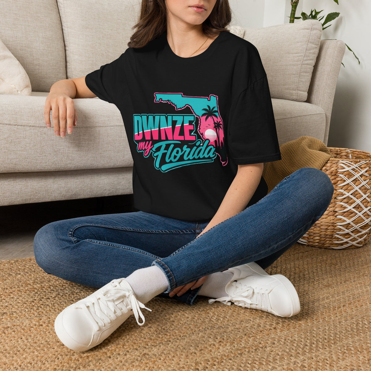 Florida Retro Palm T-Shirt — "DWNZE my Florida" Vintage Beach Tee