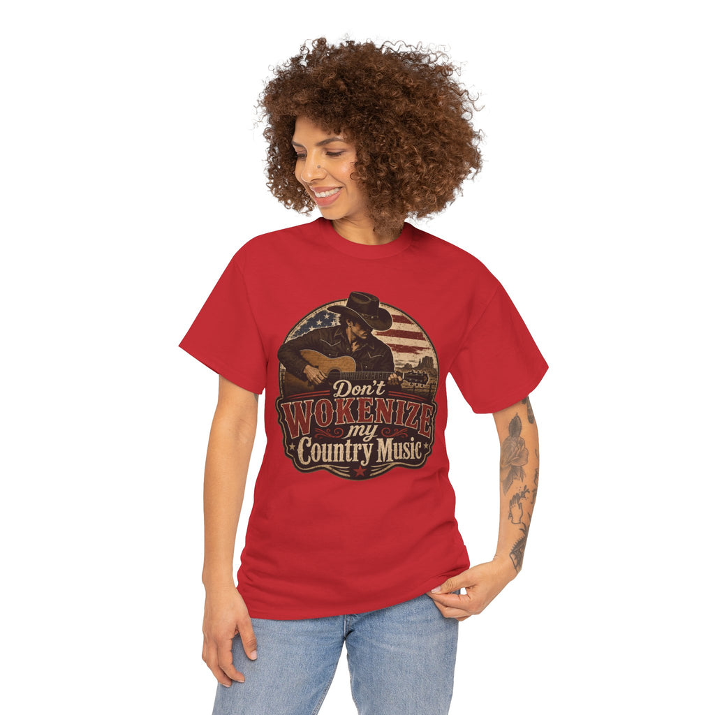 Country Music Tee - "Don't Wokenize My Country Music" Graphic T-Shirt