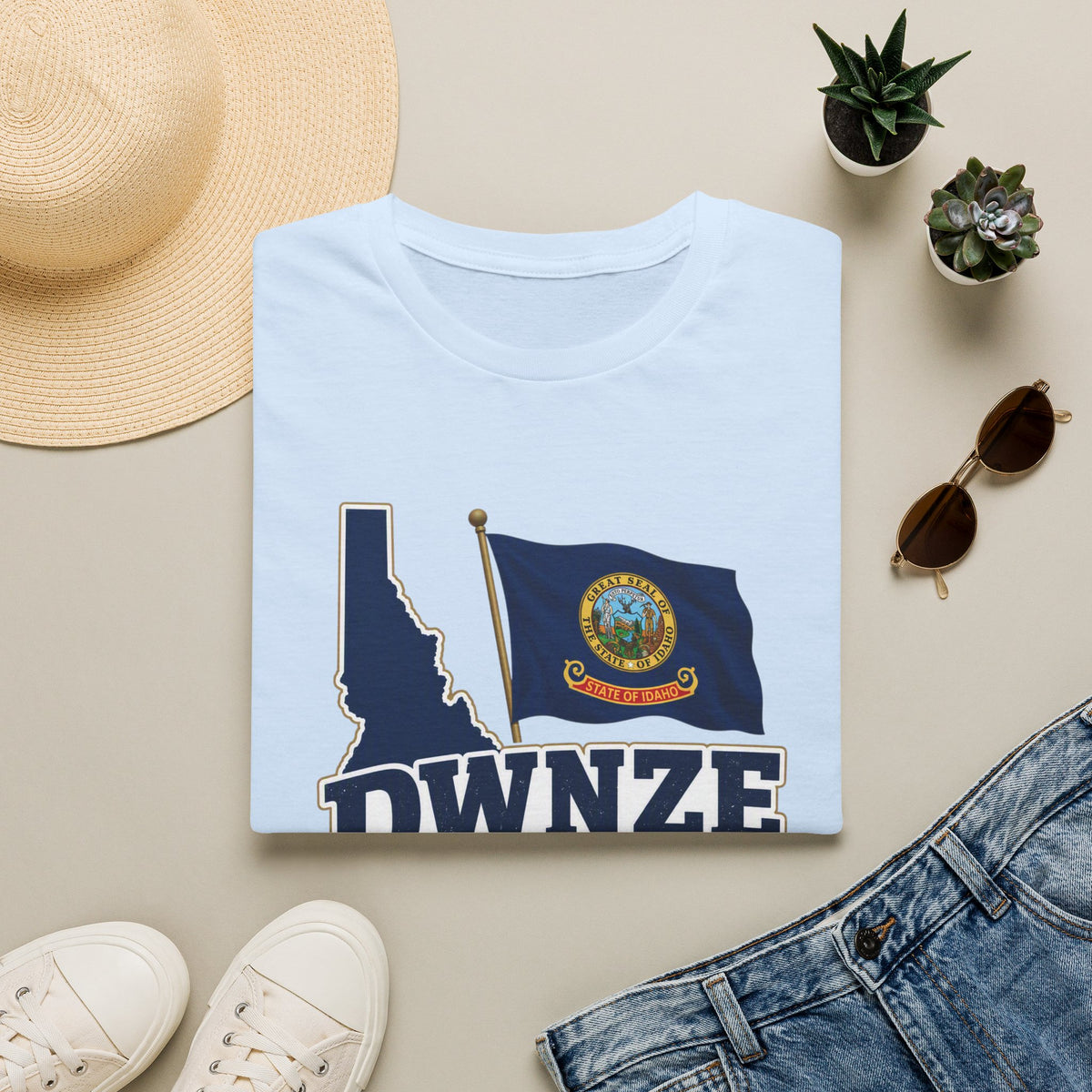 Idaho State Flag T-Shirt — "DWNZE My Idaho" Graphic Tee