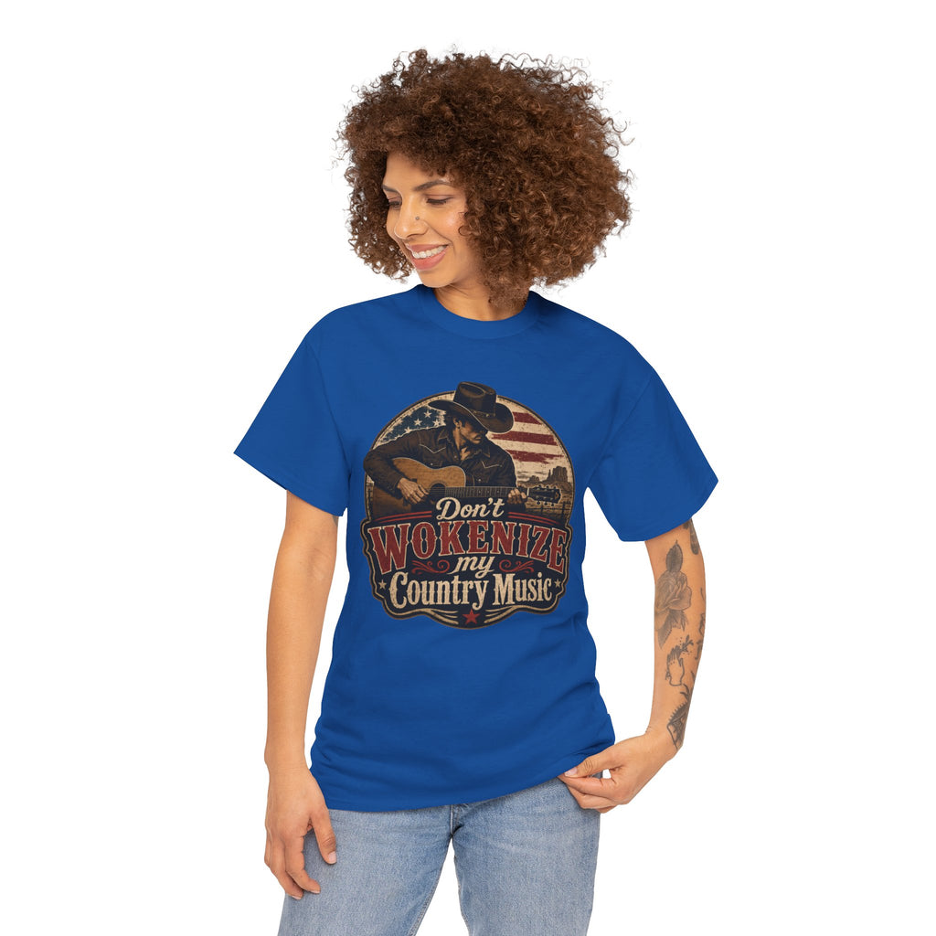 Country Music Tee - "Don't Wokenize My Country Music" Graphic T-Shirt