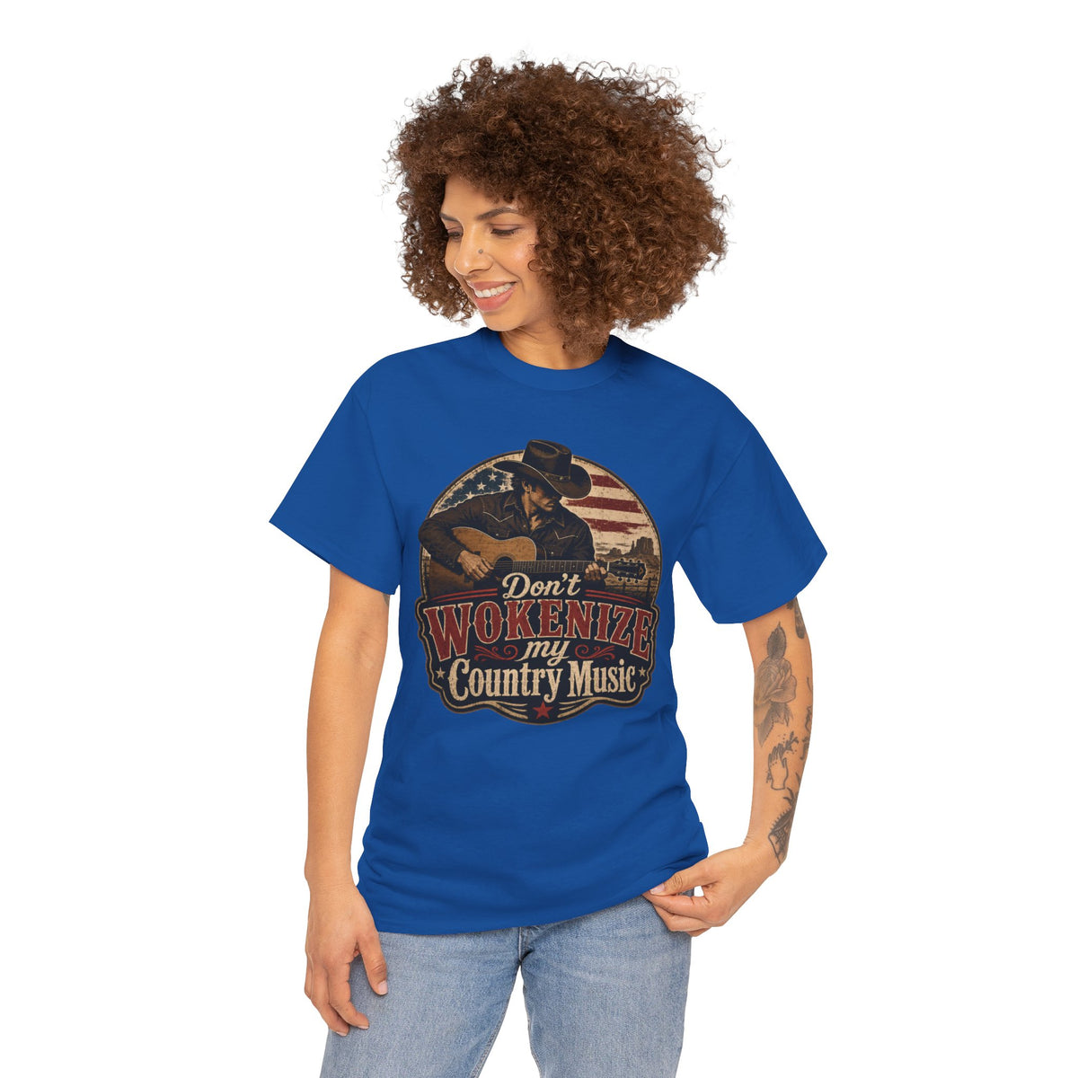 Country Music Tee - "Don't Wokenize My Country Music" Graphic T-Shirt